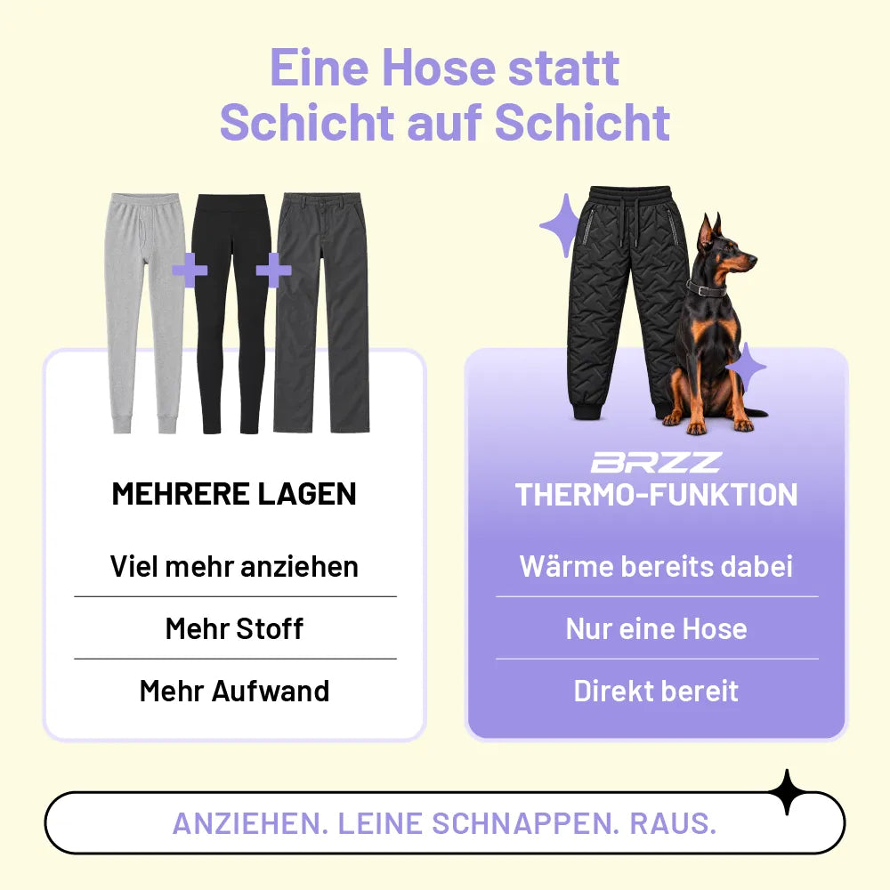 Gefütterte Thermo-Funktionshose – ideal für kalte Gassirunden