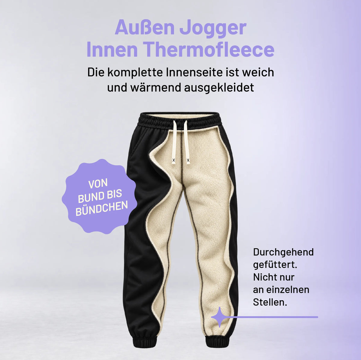 Gefütterte Thermo-Jogginghose – ideal für kalte Gassirunden